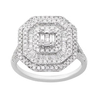 10K White Gold Diamond (HI, I1-I2) Ring (Size 10.0) (4.70 g) 1.00 ctw