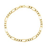 Maestro Gold Collection Italian Figaro Bracelet in 10K Yellow Gold (7.50 In) 1.86 Grams