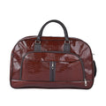 Presidential Hong Kong Closeout Deal Coffee Snake Skin Embossed Faux Leather Travel Bag with Shoulder Strap - Sticky add to cart bar