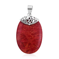 Abalone Shell Solitaire Pendant in Sterling Silver
