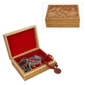 Haldu Wood Made Hand Carved Elephant Embossed Carved Storage Box (8"x6"x2.5") - Sticky add to cart bar