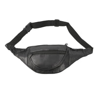 Black 100% Genuine Leather RFID Fanny Bag (15"x6.25)