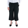 DUBGEE by Whoopi Goldberg Black Wide Leg Crop Pant with Pockets - L - Sticky add to cart bar