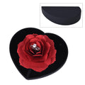 Red and Black 3D Flower Heart-shaped Ring Box (5.12"x7.09"x0.98") - Sticky add to cart bar