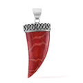 Coral Fang Shape Pendant in Sterling Silver - Sticky add to cart bar