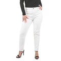 HALSTON White Denim Skinny High Waist Jeans - Size 8 - Sticky add to cart bar