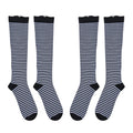 Set of 2 Black and White Spandex & Nylon 15-20mmHg Compression Socks with Zipper - XXL - Sticky add to cart bar