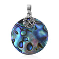 Abalone Shell Dragonfly Pendant in Sterling Silver - Sticky add to cart bar