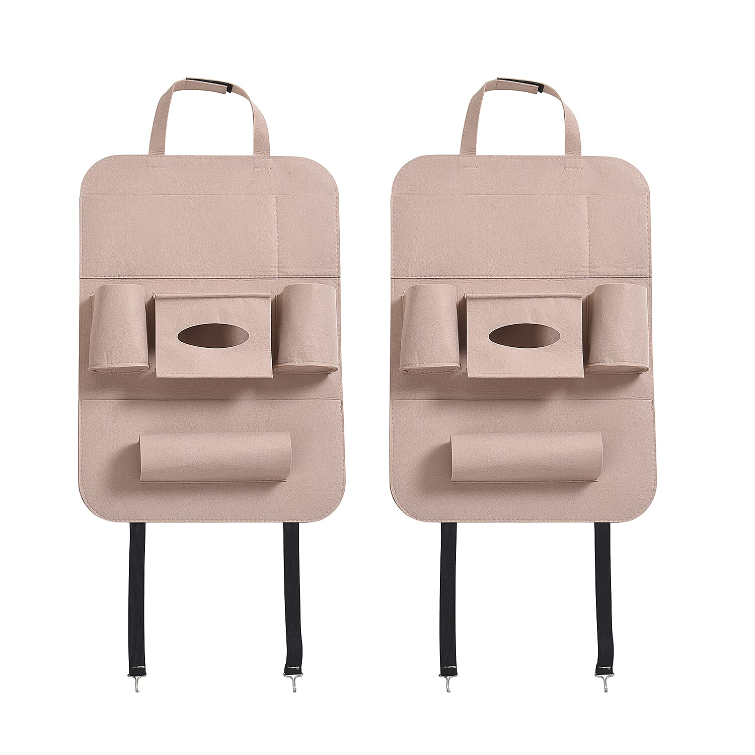 Set of 2 Multi-Function Car Seat Storage Bag - Beige (15.75"x21.65")