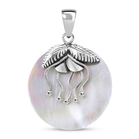 HOST PICK Mother Of Pearl Bee Pendant in Sterling Silver