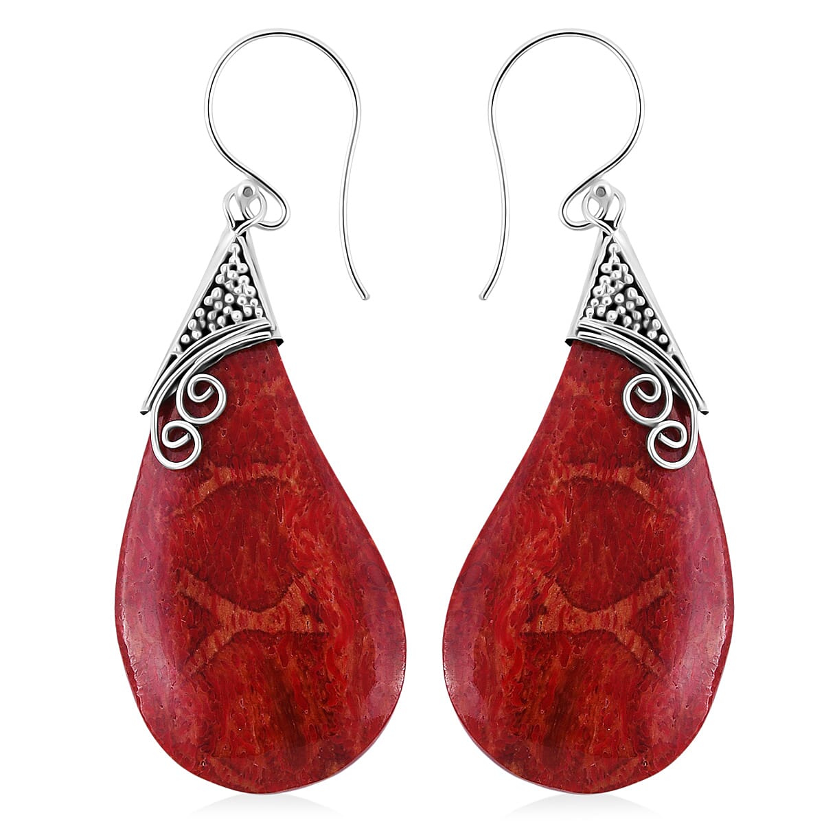 Abalone Shell Drop Earrings in Sterling Silver