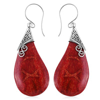 Abalone Shell Drop Earrings in Sterling Silver