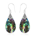 Abalone Shell Teardrop Earrings in Sterling Silver - Sticky add to cart bar