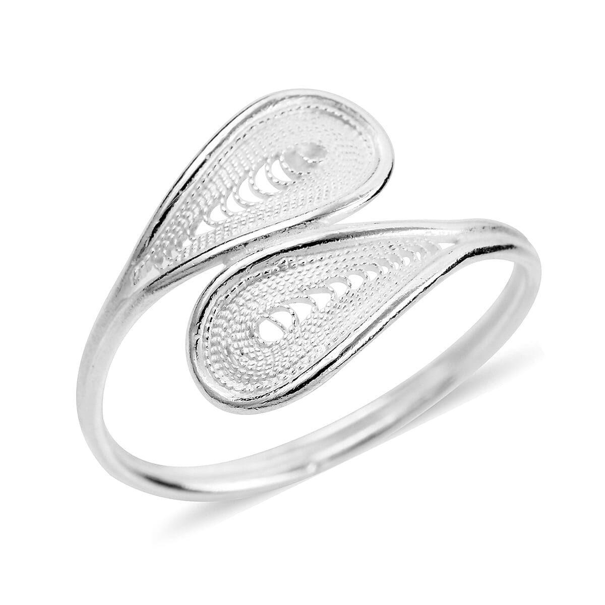 Bypass Ring in Sterling Silver (Size 9.0)