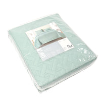 VCNY HOME NINA Blue 3pc Pinsonic Solid Quilt Set -King