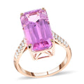 Iliana 18K Rose Gold AAA Patroke Kunzite, Diamond (G-H, SI) Ring (Size 7.0) 12.00 ctw - Sticky add to cart bar