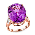 Certified & Appraised ILIANA 18K Rose Gold AAA Patroke Kunzite and G-H SI Diamond Ring (Size 7.0) 5.05 Grams 23.20 ctw - Sticky add to cart bar