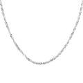 Italian Sterling Silver 2mm Adjustable Bolo Singapore Chain 2.90 Grams - Sticky add to cart bar