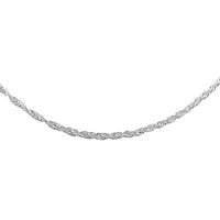 Italian Sterling Silver 1.5mm Adjustable Bolo Rope Chain 3.30 Grams