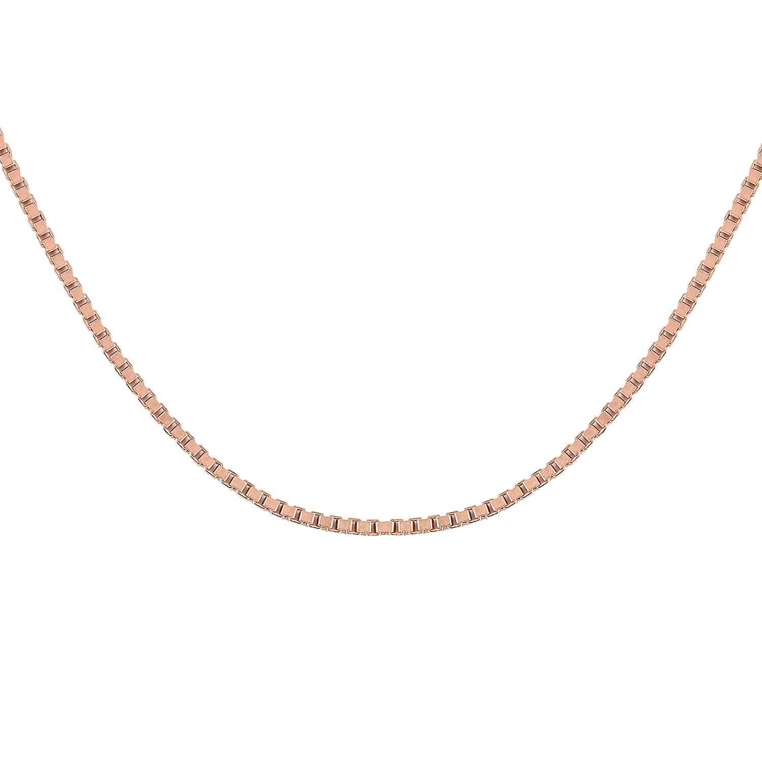Italian 14K YG Over Sterling Silver 1mm Adjustable Bolo Box Chain 3.10 Grams