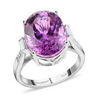 Certified & Appraised RHAPSODY 950 Platinum AAAA Patroke Kunzite and E-F VS Diamond Ring 7.86 Grams 10.55 ctw