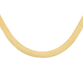 Italian 10K Yellow Gold 5mm Herringbone Chain Necklace 18 Inches 7.7 Grams - Sticky add to cart bar