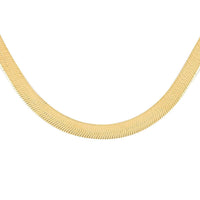 Italian 10K Yellow Gold 5mm Herringbone Chain Necklace 18 Inches 7.7 Grams