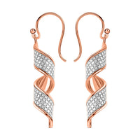 14K RG Over Sterling Silver Dangle Earrings 3.20 Grams