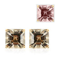 Iliana Certified and Appraised AAA Turkizite Earrings, Turkizite Solitaire Stud Earrings, 18K Yellow Gold Earrings Asscher Cut AAA Turkizite Stud Earrings, Gold Studs 4.00 ctw - Sticky add to cart bar
