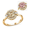 Doorbuster Certified & Appraised ILIANA 18K Yellow Gold AAA Turkizite and G-H SI Diamond Halo Ring 3.15 Grams 1.90 ctw - Sticky add to cart bar