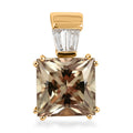 Certified and Appraised Iliana 18K Yellow Gold AAA Turkizite and G-H SI Diamond Pendant 3.10 ctw - Sticky add to cart bar