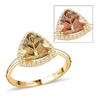 Doorbuster Certified & Appraised ILIANA 18K Yellow Gold AAA Turkizite and G-H SI Diamond Ring 3.50 Grams 2.80 ctw