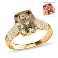 Doorbuster Certified & Appraised ILIANA 18K Yellow Gold AAA Turkizite and G-H SI Diamond Ring 4.90 Grams 3.55 ctw - Sticky add to cart bar