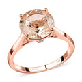 Certified & Appraised ILIANA 18K Rose Gold AAA Marropino Morganite and G-H SI Diamond Ring 3.30 Grams 3.60 ctw - Sticky add to cart bar