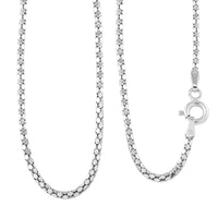 ANKUR'S TREASURE CHEST Italian Rhodium Over Sterling Silver Coreana Chain Necklace (16 Inches) (2.90 g)