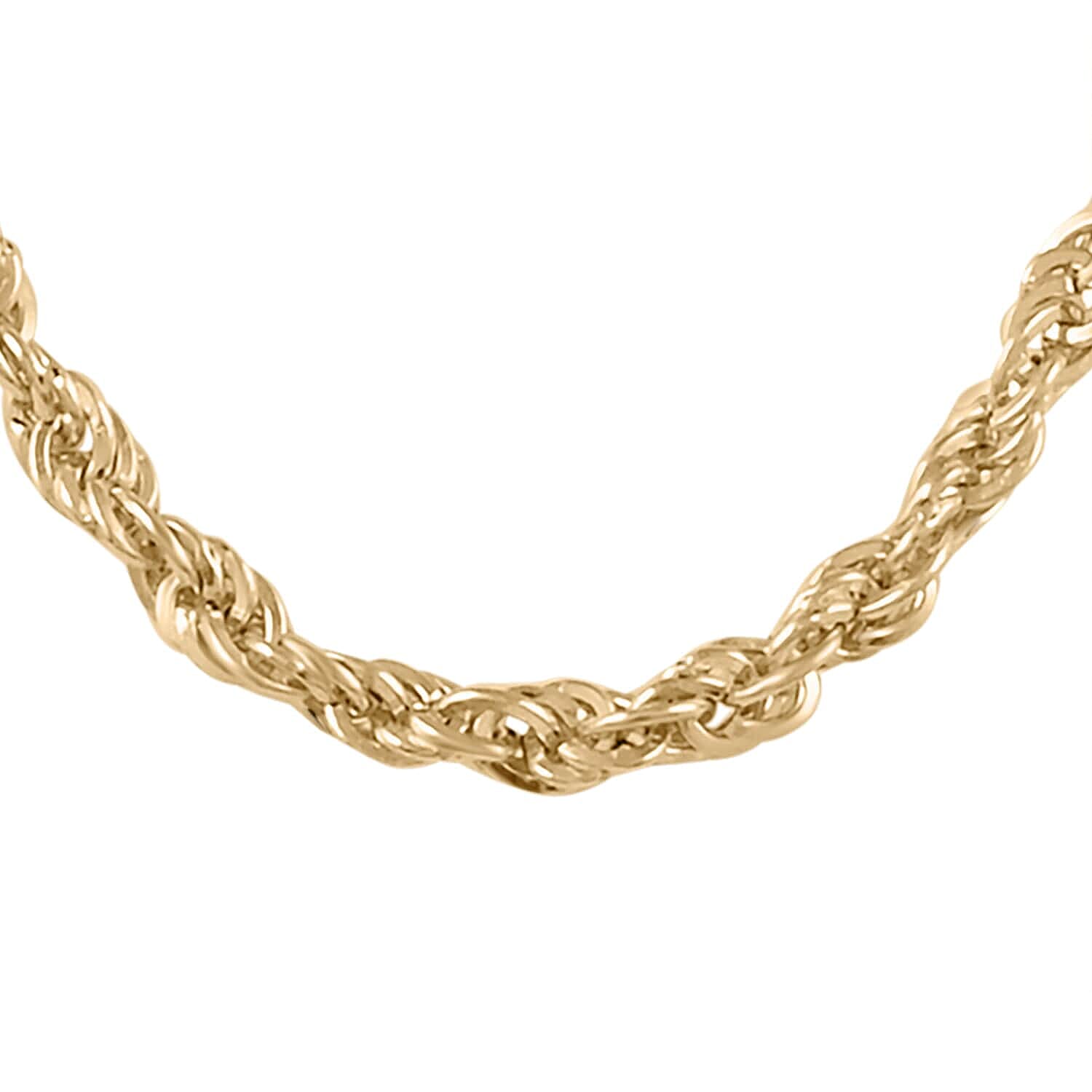10K Yellow Gold Rope Chain Necklace, Gold Necklace,Rope Chain, Gold Chain, Matinee Length Necklace (1.5 mm) (1.50 gram) 24 Inches