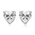 Birthday Special Deal 14K White Gold Lab Created White Sapphire Solitaire Stud Earrings 0.60 ctw - Sticky add to cart bar