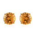 14K Yellow Gold Brazilian Citrine Stud Earrings with Screw Back 1.50 ctw - Sticky add to cart bar