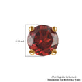 14K Yellow Gold Mozambique Garnet Round Stud Earrings 2.20 ctw - Sticky add to cart bar