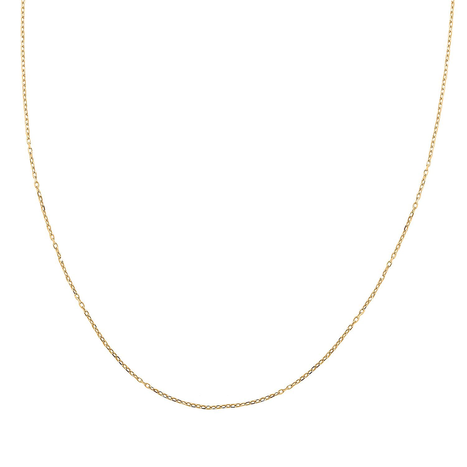 18K Yellow Gold Anchor Chain Necklace 16 Inches 1.70 Grams