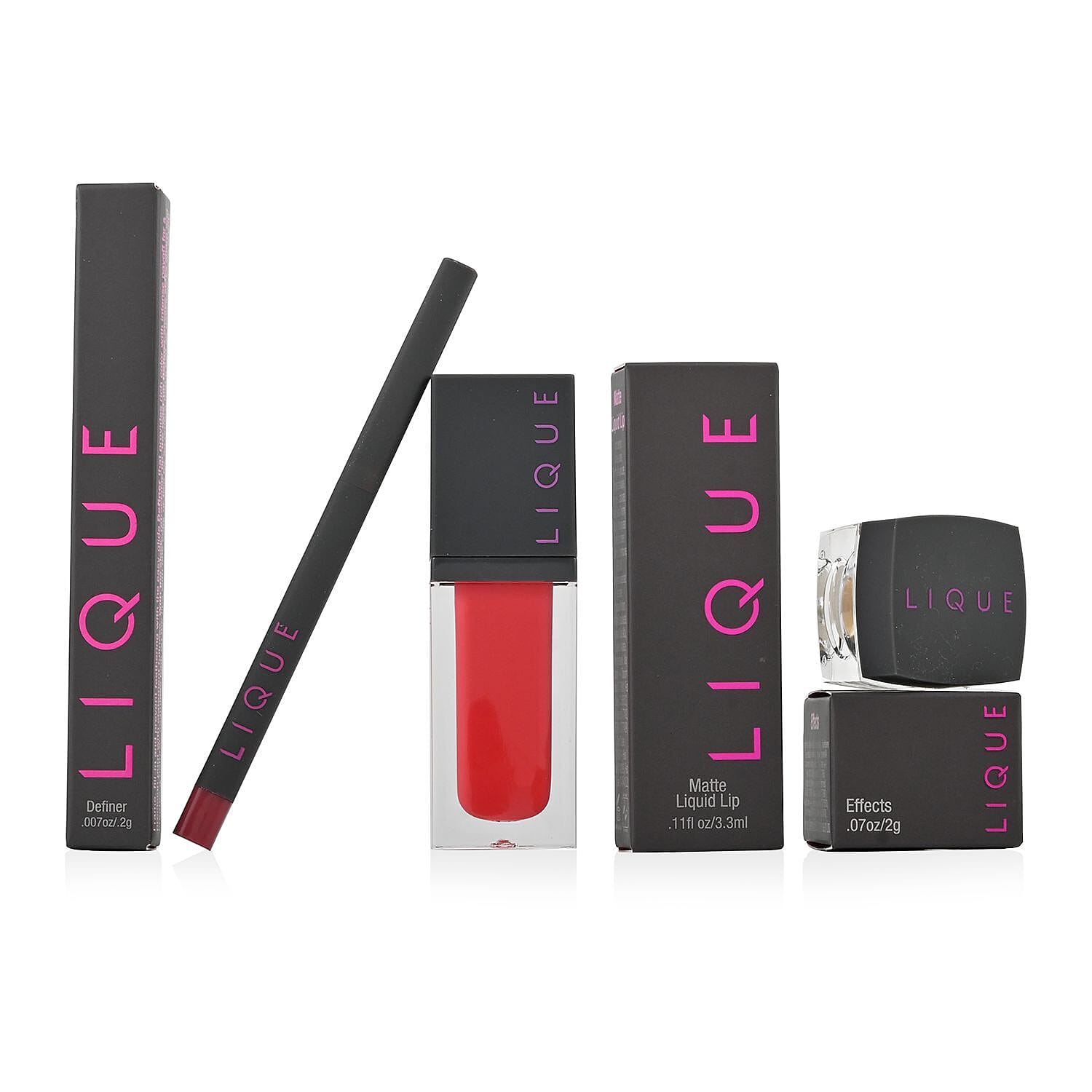 Closeout Lique 3 Piece Makeup Set (Liquid Lips, Effects Powder, & Lip Definer) (Buy One Get One)
