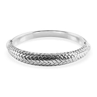 Textured Bangle Bracelet in Sterling Silver (7.25 in) 15 Grams