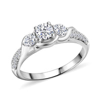 NY Closeout 14K White Gold G-H I1 Diamond Ring (Size 7.0) 4.30 Grams 0.80 ctw