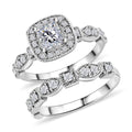 NY Closeout 14K White Gold G I1 Diamond Halo and Band Ring 6.50 Grams 1.30 ctw - Sticky add to cart bar