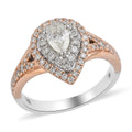 NY Closeout Diamond G-H I1 1.00 ctw Ring in 14K White Rose Gold 6.70 Grams - Sticky add to cart bar