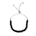 Natural Thai Black Spinel Beaded Bolo Bracelet in Sterling Silver 25.15 ctw - Sticky add to cart bar