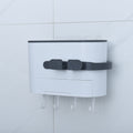 Black & White Multipurpose Wall Mounted Hair Dryer Holder - Sticky add to cart bar