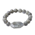 166.50 ctw Malagasy Labradorite Bracelet in Rhodium Over Sterling Silver (6.50 In) - Sticky add to cart bar
