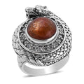 BALI LEGACY Korevora Sunstone and Natural White Zircon Dragon Ring in Sterling Silver (Size 11.0) 12 Grams 6.90 ctw - Sticky add to cart bar