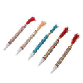 Set of 5 Gift Set - Multi Color Beaded Pens with Tassels (5.5") - Sticky add to cart bar